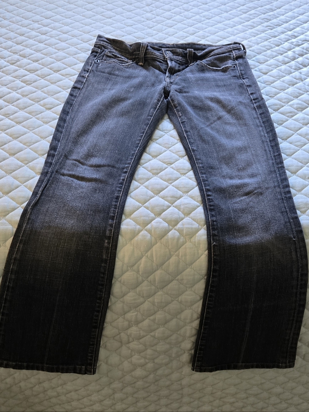 Citizens of Humanity Ingrid #002 Low Rise Flare Jeans - Washed - Black/Grey